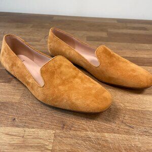 J Crew Suede Casual Flats Roasted Cider Brown 7.5 Women - H5523